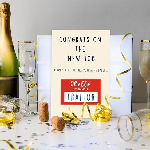 Asmallgf Congrats On New Job Card, Funny Coworker Leaving Gifts for Women Men, Goodbye Card, Going Away Gifts in Kuwait