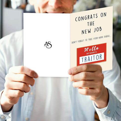 Asmallgf Congrats On New Job Card, Funny Coworker Leaving Gifts for Women Men, Goodbye Card, Going Away Gifts in Kuwait