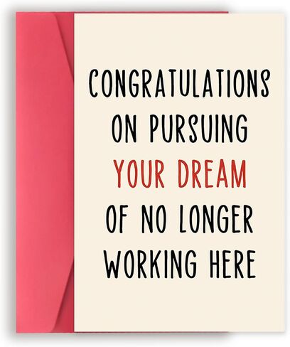Asmallgf Congrats On New Job Card, Funny Coworker Leaving Gifts for Women Men, Goodbye Card, Going Away Gifts in Kuwait