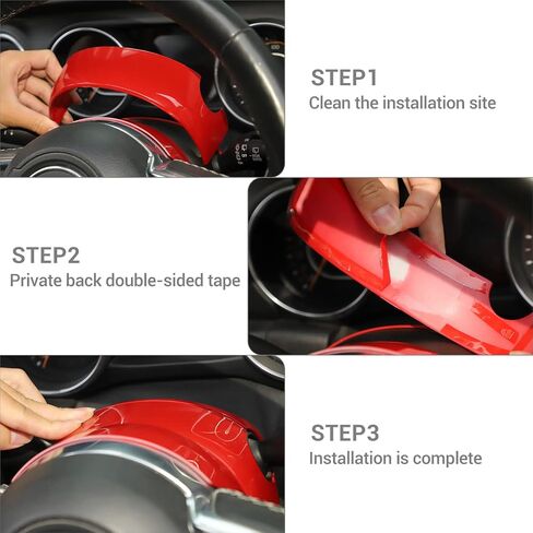 for Jeep JL Carbon Fiber Steering Wheel Trim Kit for Jeep Wrangler JL JLU 2018 up for Gladiator JT 2020 up Carbon Fiber Interior Accessories 7pcs in Saudi Arabia