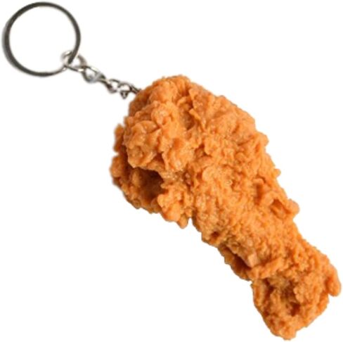 KIFEDSLJ Fried Chicken Leg Nuggets Wing Keychain Imitation Food French Fries Keyring for Handbag Purse Car Accessories in Saudi Arabia