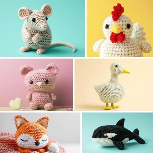 Hikiyose Crochet Kit for Beginners Adults - 47pcs Crochet Accessories with Blue Whale Video Tutorial, Soft Crochet Yarn Set, Hooks, Storage Bag - Easy Crochet Kit for Beginners Kids, Hobbies for Women in Saudi Arabia
