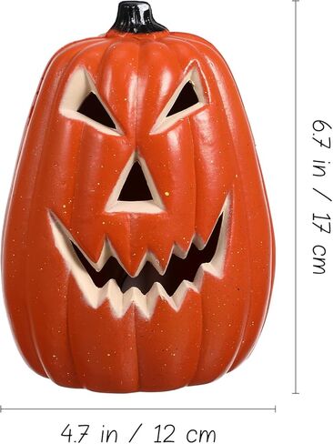 OSALADI قطعة واحدة من فانوس اليقطين للهالوين، فوانيس جاك أو فوانيس داخلية تعمل بالبطارية، ضوء ليلي على شكل قرع لغرفة الأطفال، وغرفة النوم، وديكورات الحفلات in Kuwait