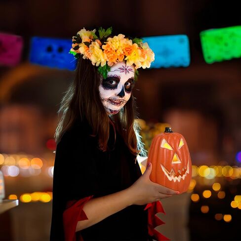 OSALADI قطعة واحدة من فانوس اليقطين للهالوين، فوانيس جاك أو فوانيس داخلية تعمل بالبطارية، ضوء ليلي على شكل قرع لغرفة الأطفال، وغرفة النوم، وديكورات الحفلات in Kuwait