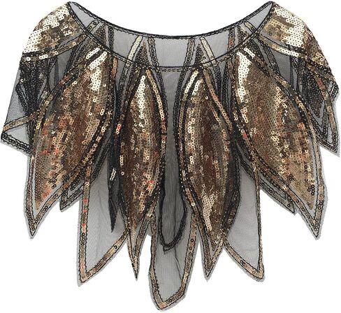 Katutude Women's 1920s Shawl Wrap Sequin Beaded Flapper Cover Up Evening Shawls Wedding Party Bridal Shawl Gatsby Shawl in Saudi Arabia