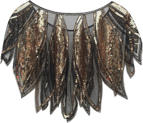 Katutude Women's 1920s Shawl Wrap Sequin Beaded Flapper Cover Up Evening Shawls Wedding Party Bridal Shawl Gatsby Shawl in Saudi Arabia