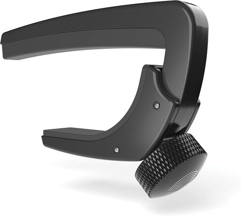 D'Addario Guitar Capo for Acoustic and Electric Guitar - Pro Capo - Adjustable Tension - Guitar Accessories - Works for 6 String and 12 String Guitars - Classical Guitar - Black in Saudi Arabia