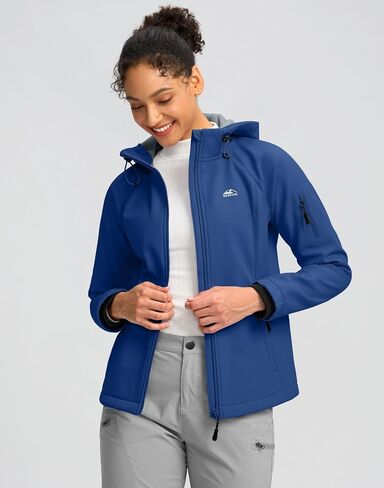 G Gradual Women's Fleece Lined Softshell Jacket Windproof Warm Light Waterproof Hooded Jacket for Women Winter/Fall/Spring in Kuwait
