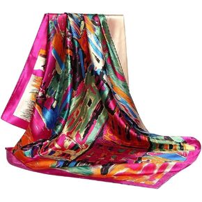 The Crafty Owl Beautiful, Elegant and Soft Paisley Retro Abstract Mandala Silk Feel Scarves/Scarfs/Shawls in Kuwait