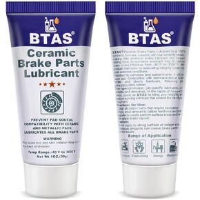 Brake Anti Seize&Squeal Synthetic Ceramic Grease 1 oz 2 Pcs,Caliper Pad Pin Parts Assembly Lubricant,High Temp Anti Seize Moisture Rust and Corrosion Resistant for Automotive