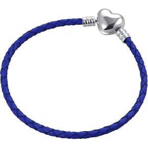 عميق بولي المنسوجة الجلود سوار سحر القلب المشبك سلسلة معصمه ل باندورا الأوروبي الخرزة سحر النساء الرجال المجوهرات 21 سنتيمتر in Kuwait