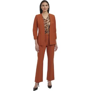 Calvin Klein Women's Infinite Stretch 3/4 Buttoned Sleeves Suits Blazer