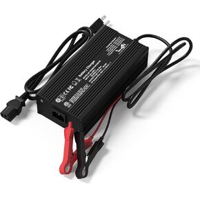 14.6V 10A Fast Charging LiFePO4 Battery Charger with Trickle Charging Functions, Dedicated Lithium Battery Charger, Compact Durable Design with Full Protection, Perfect for Lithium Battery