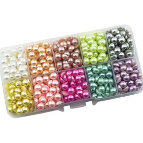 Summer-Ray 7mm Assorted Color Flat Back Pearl in Storage Box Set #1 (Large Quantity Set)