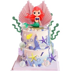 MEMOVAN Shark Cake Toppers 9pcs, Shark Birthday Cake Cupcake Topper Mini Toy Figurines, Cake Decoration for Under the Sea Ocean Shower Party Supplies