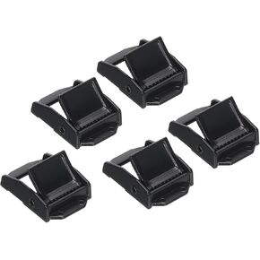 PATIKIL Cam Buckle, 5 Pack Metal Press Lock Fasteners 1.77" for 1" 25mm Tie Down Webbing Strap, Black