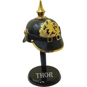 Prussian Black Leather PICKELHAUBE German Officer Helmet Rustic Vintage Home Decor Gifts