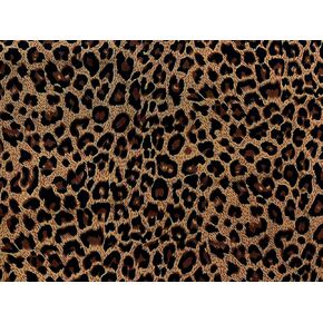 AMORNPHAN 44 Inch Brown Color Leopard Pattern Animal Cheetah Tiger Print 100% Cotton Fabric for Patchwork Needlework DIY Handmade Sewing Crafting for 1 Yard.