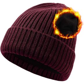 Oversize XL XXL Beanie Hat for Men Merino Wool Knit Hat, Large Size Winter Hats for Men Women Cold Weather Skull Cap