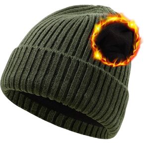 Oversize XL XXL Beanie Hat for Men Merino Wool Knit Hat, Large Size Winter Hats for Men Women Cold Weather Skull Cap