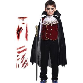 EOZY Kids Boys Halloween Vampire Costume Child Vampire Noble Dracula Role Play Dress Up Cosplay Party Clothes…