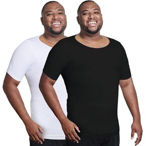 QORE LOGIQ Discounted Black and White XL Compression Tall T-Shirts for Men When You Purchase Together!!