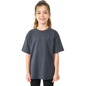 Stelle Unisex Kids Cotton T-Shirts Short Sleeve Solid Crew Neck Tee Summer Casual Solid Tops