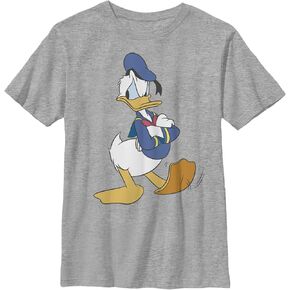 Disney Characters Donald Duck Boy's Heather Crew Tee
