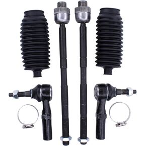 MOTOKU Front Inner and Outer Tie Rod Ends with Boots for Dodge Ram 1500 2002-2005
