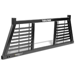 RealTruck Backrack Half Louvered Rack Frame Only | Black, No Drill | 147LV | Fits 1999-2024 Ford F-250/F-350/F-450; 2017-2024 Ford F-550
