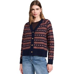Faherty Women's Highland Fair Isle Cardigan