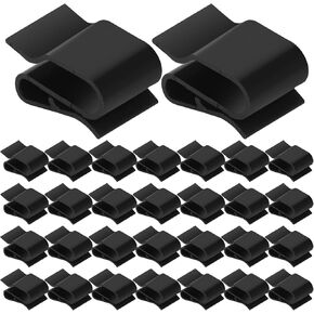 LINXIU Photovoltaic Cable Clamp Cable Clips Outdoor Trailer Frame Wire Clips Solar Panel Clip for PV Wiring Boat Cable Boat Trailer 30Pcs, 25*16mm, Black
