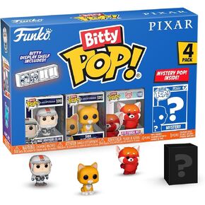 Funko Pop! Bitty: Pixar Mini Collectible Toys 4-Pack - Buzz Lightyear (XL-01), Sox, Red Panda Mei & Mystery Chase Figure (Styles May Vary)