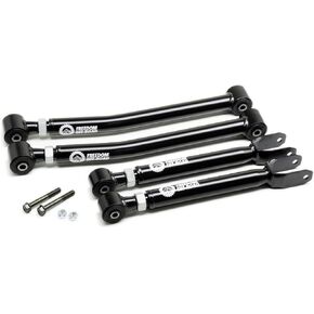 Freedom OffRoad Adjustable Front Upper + Lower Control Arms 0-4.5" Lift JK Wrangler