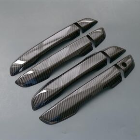 Door Handle Cover Trim for Honda Civic 2016 2017 2018 2019 2020(Carbon Fiber No Keyless Holes)