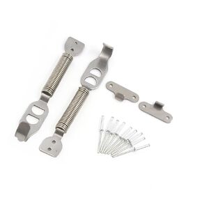 Motoforti Universal Hood Pin Kit, Metal, Silver Tone, 2 Pcs