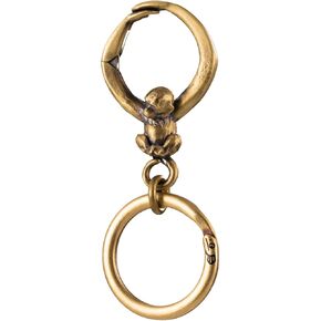 COPPERTIST.WU Monkey Keychain Brass Snap Key Chain w Keyring Novelty Gifts for Men Women Car Key Decor