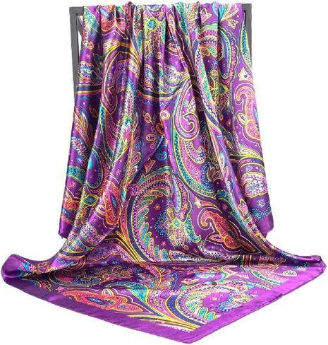 The Crafty Owl Beautiful, Elegant and Soft Paisley Retro Abstract Mandala Silk Feel Scarves/Scarfs/Shawls in Saudi Arabia