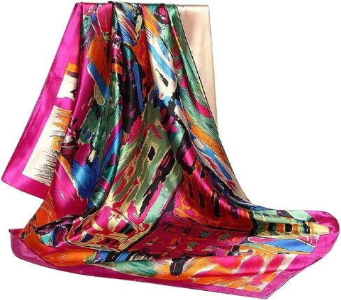 The Crafty Owl Beautiful, Elegant and Soft Paisley Retro Abstract Mandala Silk Feel Scarves/Scarfs/Shawls in Kuwait