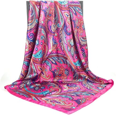 The Crafty Owl Beautiful, Elegant and Soft Paisley Retro Abstract Mandala Silk Feel Scarves/Scarfs/Shawls in Saudi Arabia