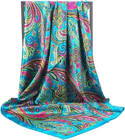 The Crafty Owl Beautiful, Elegant and Soft Paisley Retro Abstract Mandala Silk Feel Scarves/Scarfs/Shawls in Saudi Arabia
