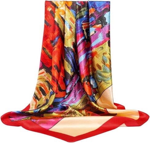 The Crafty Owl Beautiful, Elegant and Soft Paisley Retro Abstract Mandala Silk Feel Scarves/Scarfs/Shawls in Saudi Arabia
