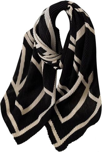 Verdusa Women's Printed Pleated Scarf Shawls Wraps Casual Head Wrap in Saudi Arabia