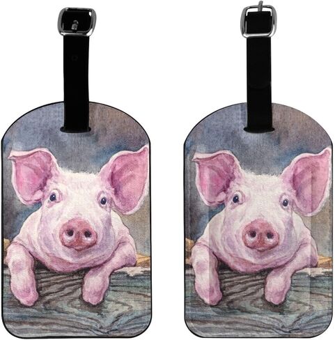 مجموعة علامات الأمتعة المصنوعة من جلد الغنم الكرتوني من Oplp مكونة من 2 ملصق لحقيبة السفر لحقيبة الظهر in Kuwait