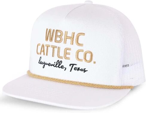 WHISKEY BENT HAT CO. White Gold Adjustable Snapback Hat (White) in Saudi Arabia