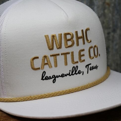WHISKEY BENT HAT CO. White Gold Adjustable Snapback Hat (White) in Saudi Arabia