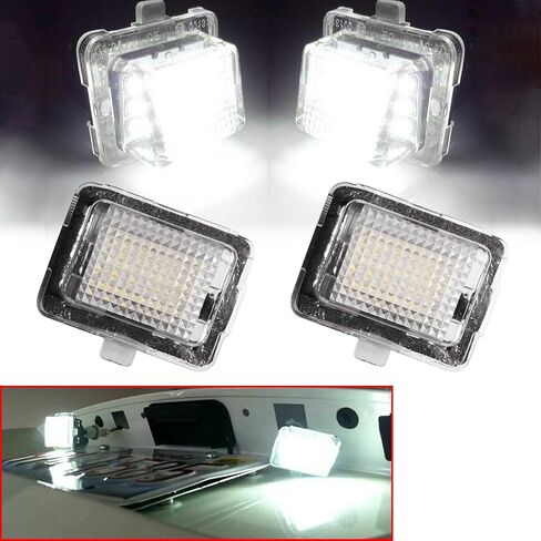 2 قطعة ضوء زينون أبيض LED للوحة الترخيص متوافق مع 2007-2012 Mercedes-Benz W204 S204 W212 W216 C207 S212 W221 C216 W218 C300 C350 E300 E350 A2218200856 in Kuwait