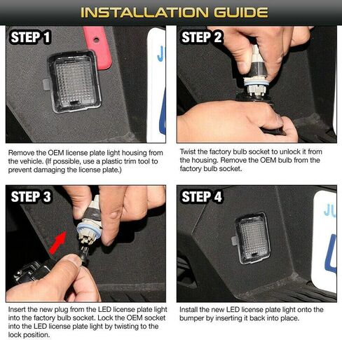 2 قطعة ضوء زينون أبيض LED للوحة الترخيص متوافق مع 2007-2012 Mercedes-Benz W204 S204 W212 W216 C207 S212 W221 C216 W218 C300 C350 E300 E350 A2218200856 in Kuwait