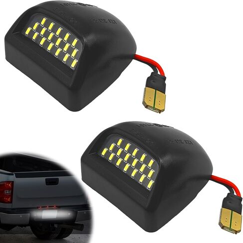 مجموعة مصابيح LED كاملة للوحة الترخيص لسيارة Chevy Silverado 1500 2500 3500 Suburban Tahoe GMC Sierra 1500 2500 3500 Yukon XL Escalade 6000K أبيض (قطعتان) in Kuwait
