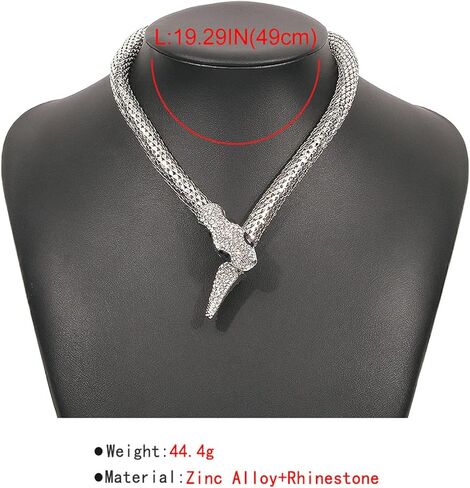 GYRMMUE Holloween Snake Necklace for Women Gothic Wave Gold/Silver Snake Choker Necklace for Holloween Accessories Costume Props in Saudi Arabia